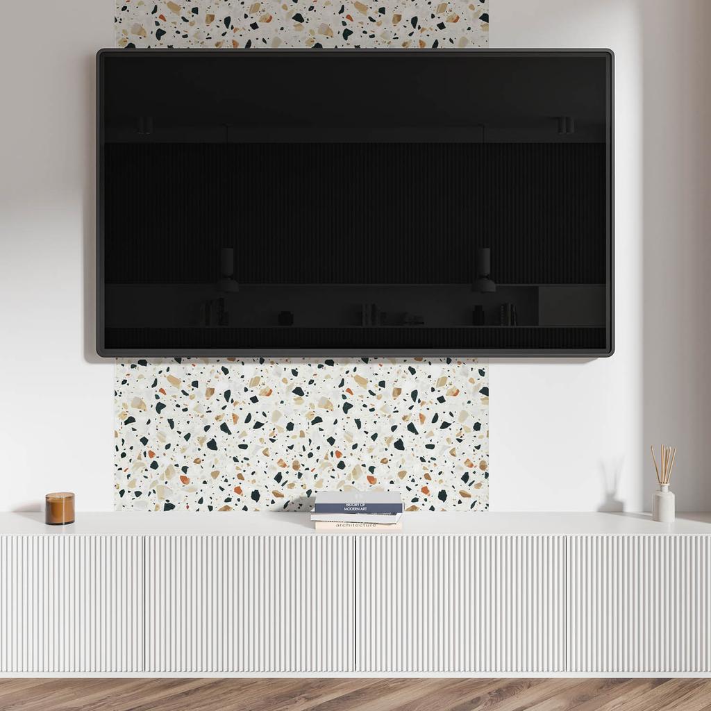 Panel Dekoracyjny Winylowy Samoprzylepny Z Nadrukiem 100X50 Cm Wzór Z Kamieniami W Tle
