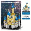 513 шт., романтический фейерверк, замок, строительные блоки, креативный город, вид на улицу, сказочный замок принцессы, модель кирпича, Рождественский подарок