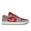 Air 1 Low SE Split - Женские кроссовки Gym Red Cement Grey Black White DR0502-600