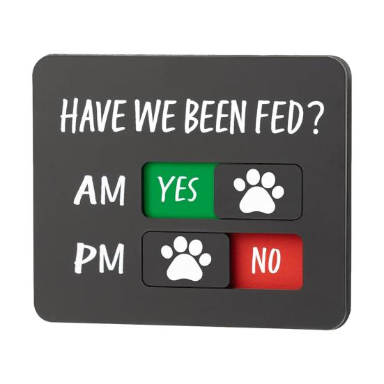 Напоминание о кормлении питомца с магнитом. Таблица кормления собаки/кошки с отметками Покормлены ли мы УТРО/ВЕЧЕР. Ежедневная доска-слайдер для кормления питомца. Магнит на холодильник