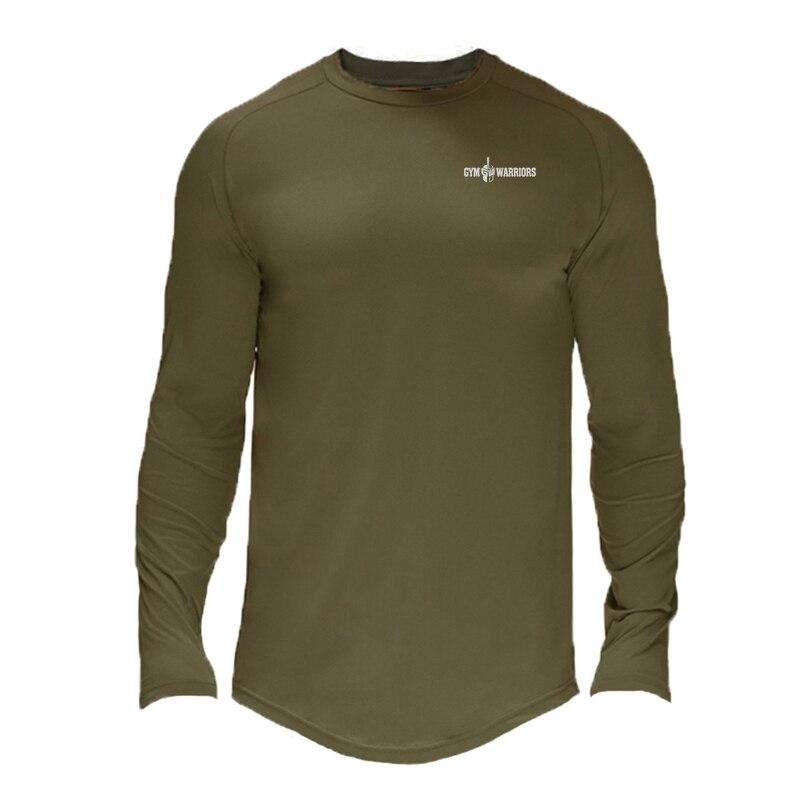 Do The Work Осенняя тонкая быстросохнущая мужская компрессионная сетка для спорта и отдыха Бодибилдинг Фитнес Тренажерный зал Спортивная рубашка с длинными рукавами