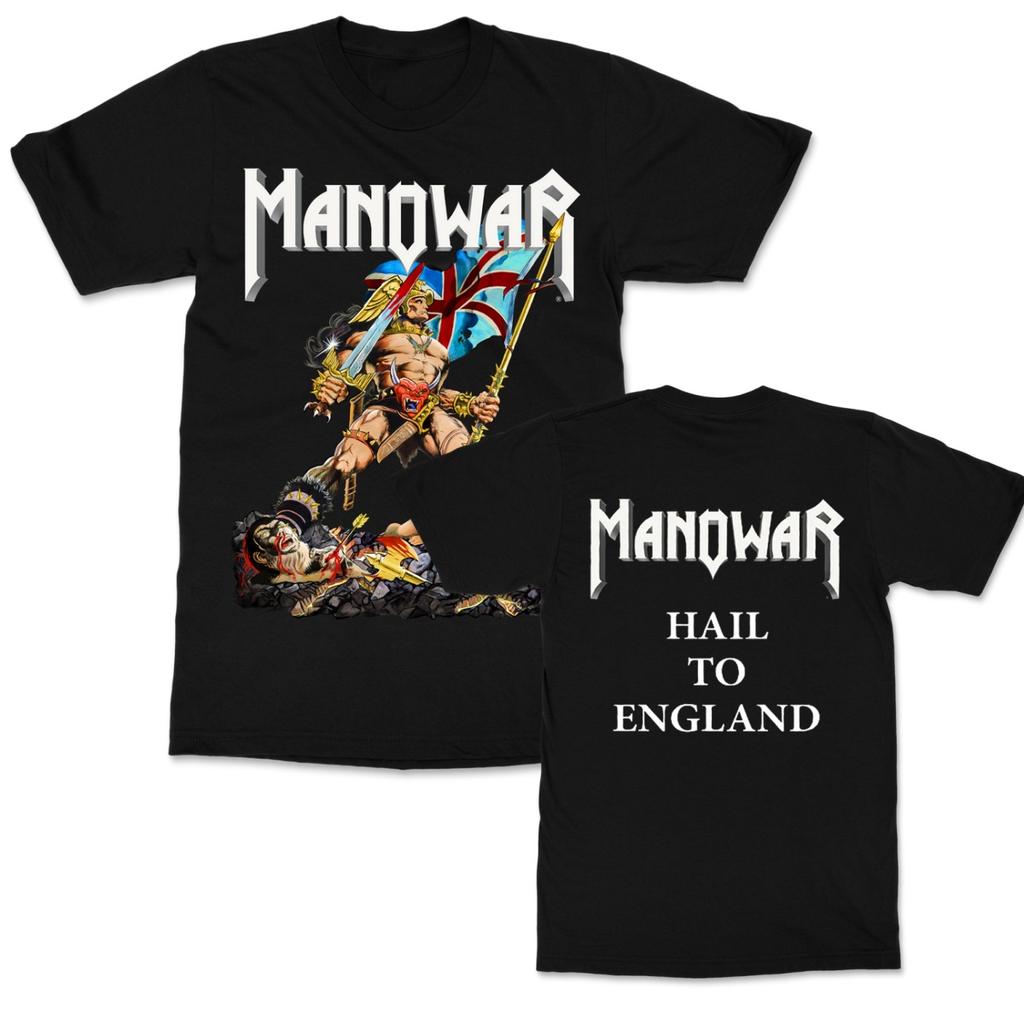 2026 Hot Sale Retro Manowar Graphic Cotton T-shirt Unisex Summer Short Sleeve Fashion Brand Tee Men Women Luxury Casual Vintage Tees Loose Top
