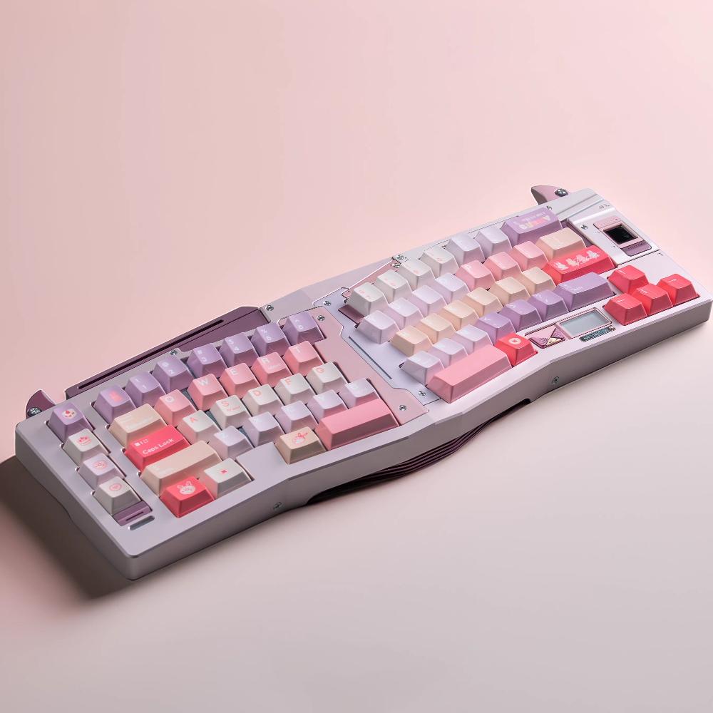 MonsterLab Dream Rabbit Keycap Set 169key PBT Custom Cute Keyboard Cap Cherry Profile Gaming KeyCap for Mechanical Keyboard Gift