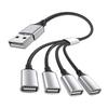 Многопортовый USB-хаб 4 порта Type-C USB-разветвитель Высокоскоростная передача данных Адаптер-зарядное устройство для ноутбука Компьютера Macbook