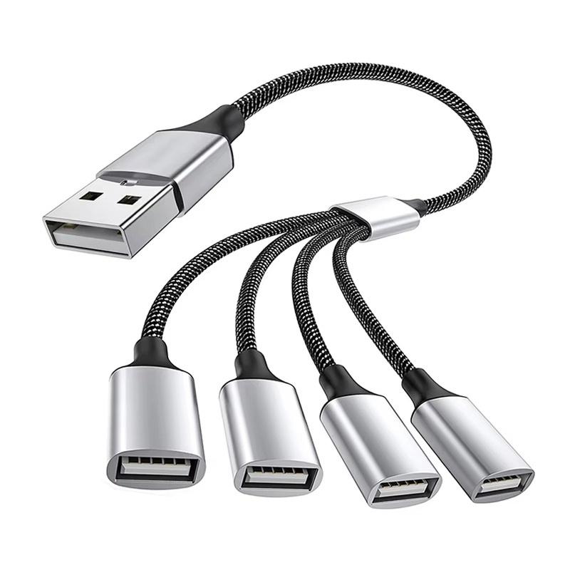 Многопортовый USB-хаб 4 порта Type-C USB-разветвитель Высокоскоростная передача данных Адаптер-зарядное устройство для ноутбука Компьютера Macbook