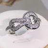 925 sterling silver geometric round winding ring ladies jewelry party birthday gift suitable for women