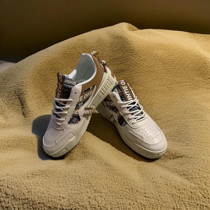 Мода 2025 новая мужская обувь на весну, дышащая, нишевая, трендовая, универсальная, повседневная обувь для скейтборда, спортивная обувь с увеличением роста