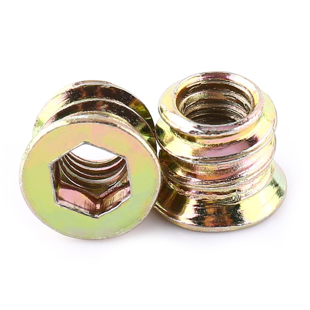 Вставные гайки с шестигранным гнездом из углеродистой стали с резьбой для деревянной мебели (М8*25мм)