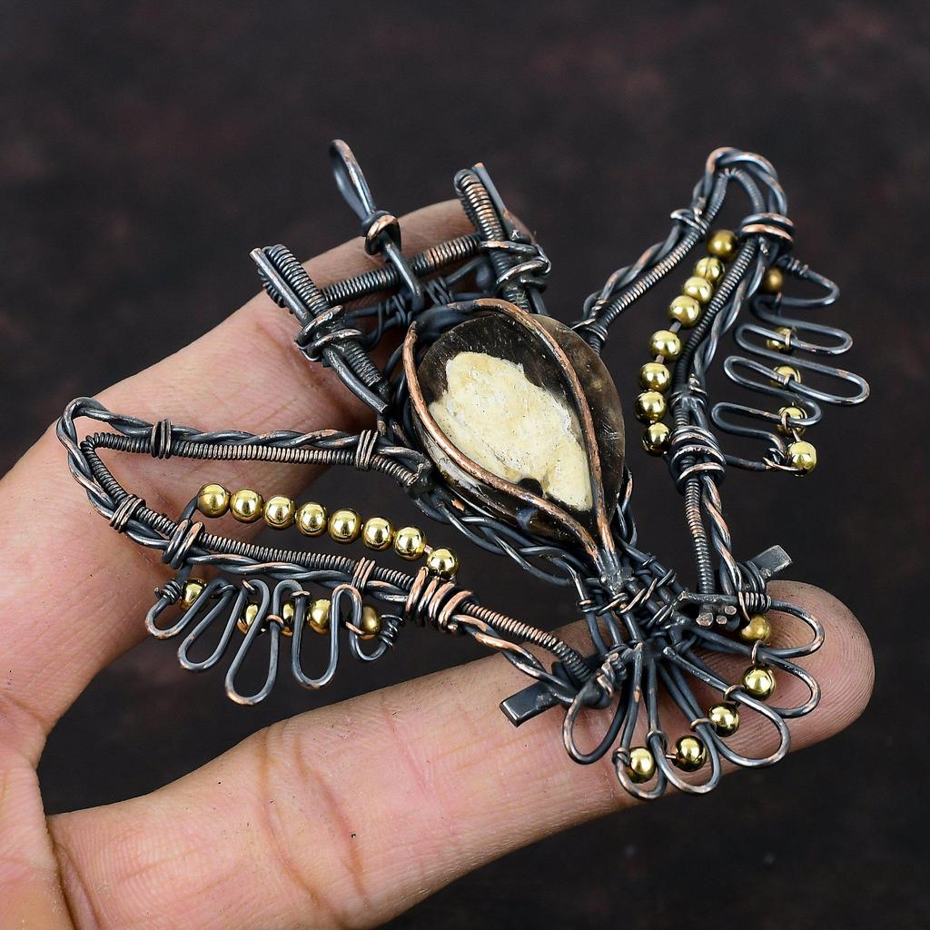 Подвеска из арахисового дерева, яшма, медная проволока, обернутая подвеской из драгоценных камней, проволочная обертка, сова, ювелирные изделия ручной работы, медная проволока, ювелирные изделия для подарка