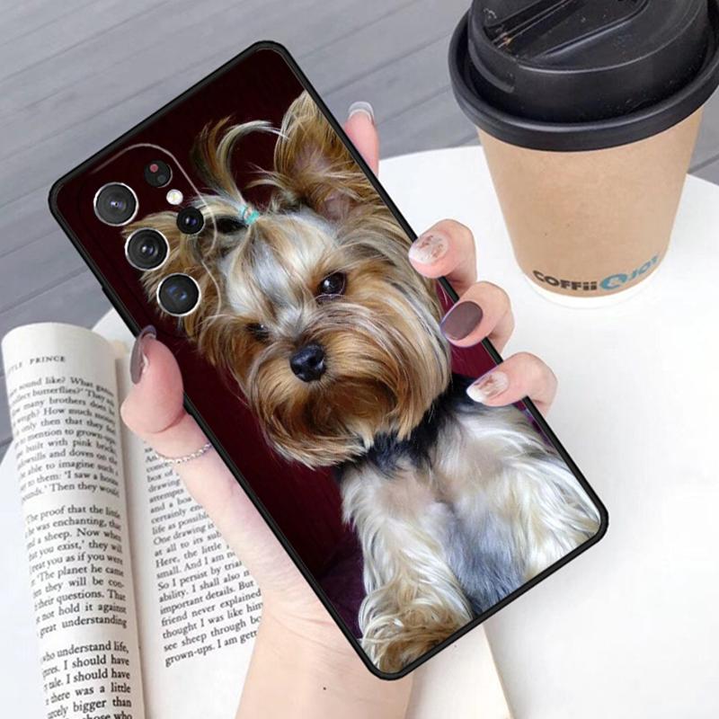 Yorkie Yorkshire Terrier Dog Puppy phone case Cover For Samsung Galaxy S24 S25 Ultra S21 S22 S10E Note 10 Plus Note 20 FE S23