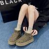 Fashion Women Leopard Print Shoes 2024 Winter New Comfortable Warm Women's Snow Boots Non-slip Wear-resistant Fashion Plush Short Boots