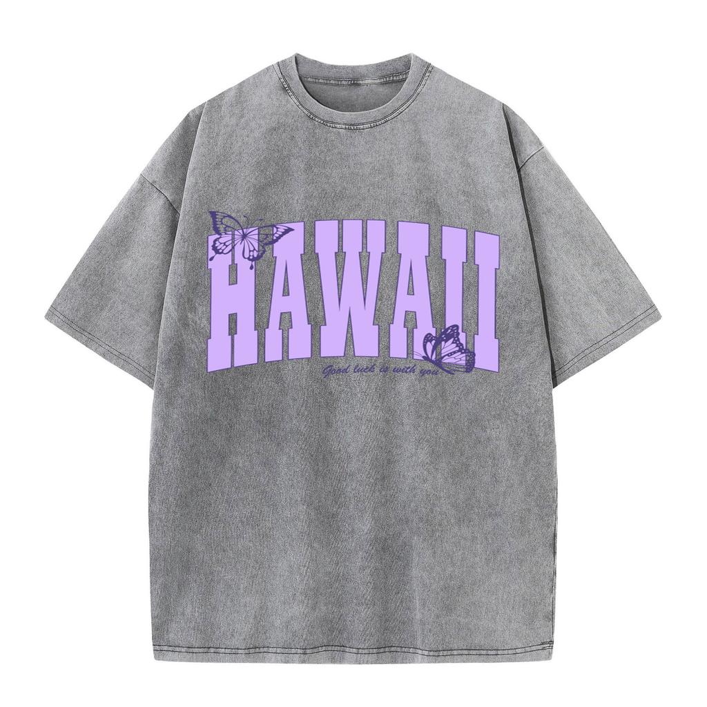 Женские хлопковые футболки с потертостями, свободные топы с простым буквенным принтом, короткий рукав, летняя уличная одежда