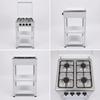 Aflyever Four-burner portable gas camping stove with detachable smokeless barbecue grill