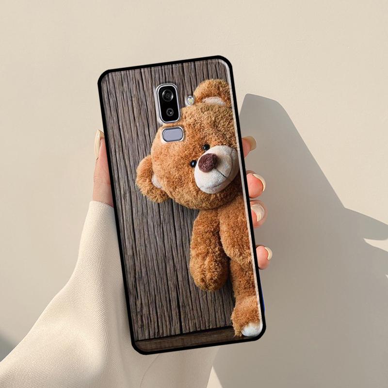 Чехол с милым медведем для Samsung Galaxy J3 J5 J7 2017 A3 A5 J1 2016 J4 J6 Plus A6 A7 A8 A9 J8 2018 Coque