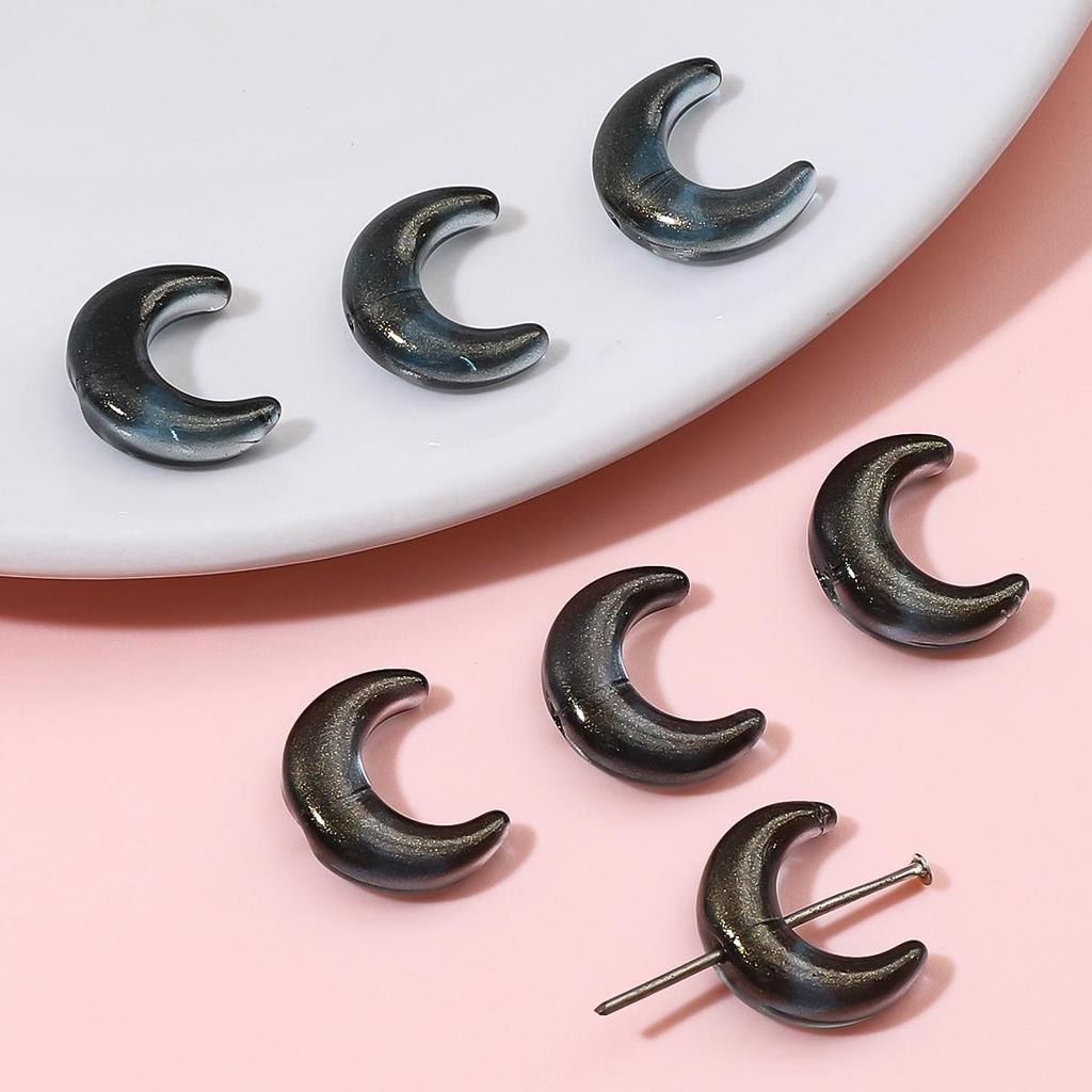 Разноцветные стеклянные бусины в форме полумесяца 15х12мм 10шт. Для изготовления украшений DIY Браслет Ожерелье