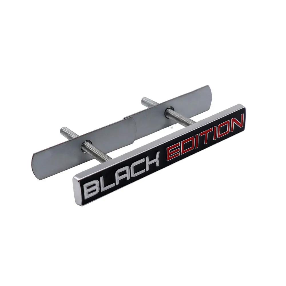 BLACK EDITION Наклейка на решетку радиатора автомобиля Металлическая эмблема автомобиля Стайлинг Значки Украшения кузова автомобиля Универсальная наклейка для экстерьера автомобиля Декор