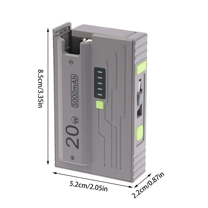 Зарядный кейс для аккумуляторов 21700 DIY Корпус Power Bank 20 Вт Type-C Быстрая зарядка Универсальный комплект для мобильного телефона - Аккумуляторы в комплект не входят