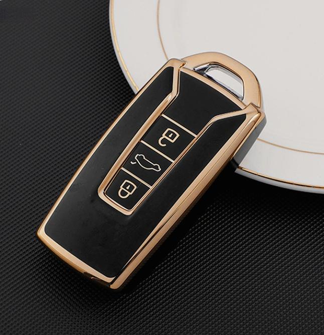 Чехол-держатель для ключей Брелоки Funda Llave для Volkswagen Touareg 2018 2019 2020 2021 3-кнопочный брелок-сумка