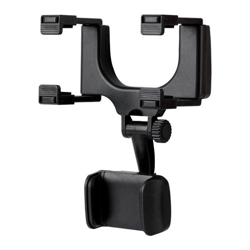 Adjustable Multi-Angle Rearview Mirror Phone Holder for Car Navigation