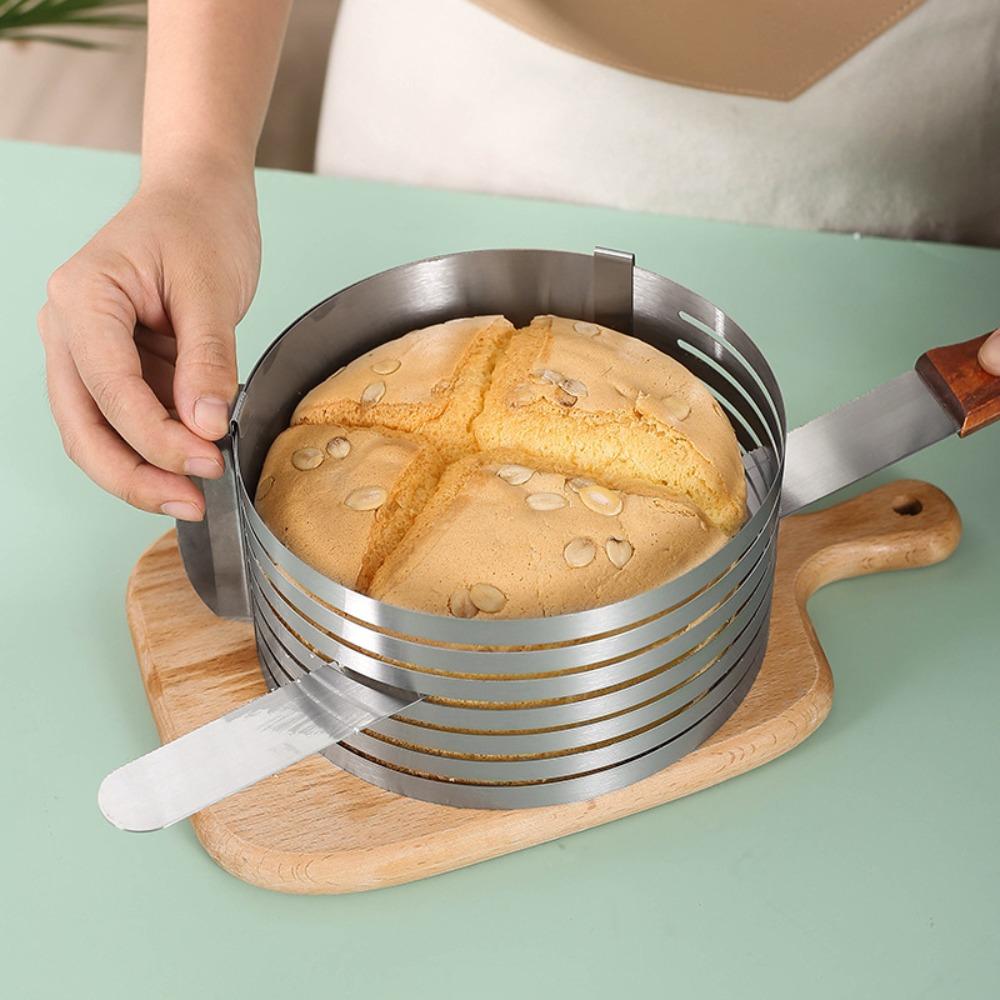 Standardized Cake Layer Cutter Stainless Steel Cake Layered Ring Cake Slicing Mold Bread