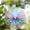 1pc 3D Mandala Flower Hanging Wind Spinner, Metal Garden Wind Chime, 360° Rotating Hook, Outdoor Yard Decor, No Electricity or Battery Needed