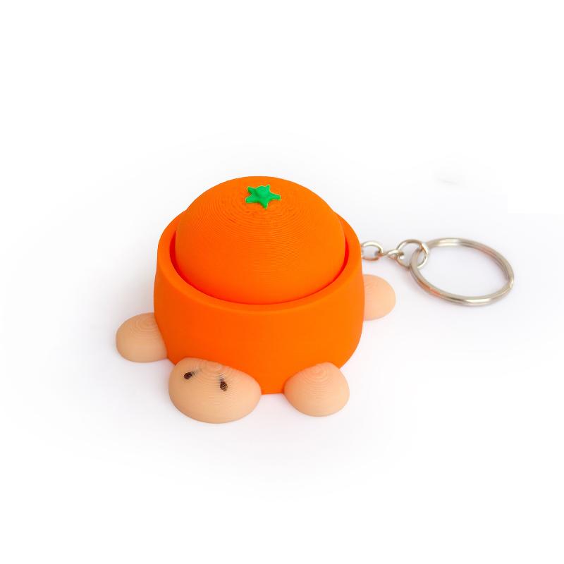Креативный 3D-печатный кулон-булочка-черепаха, кнопка, брелок-антистресс, подвеска на сумку, кликер для пальцев для снятия стресса
