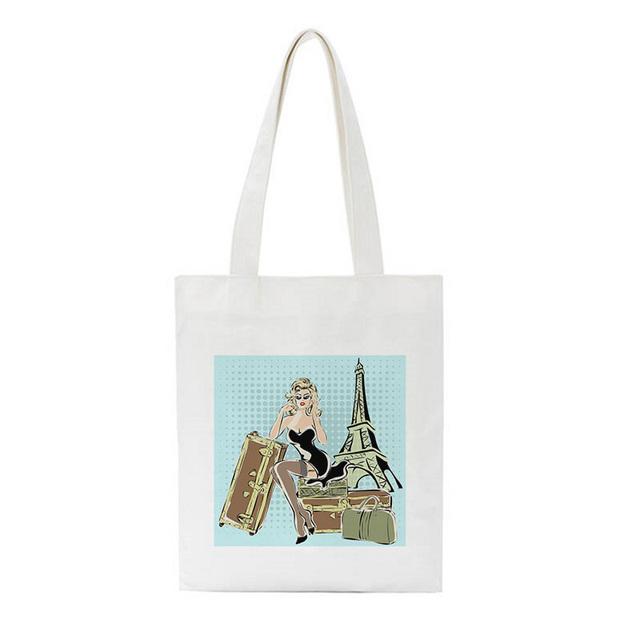 Four Cute Cat Print Crossbody Bags Large Capacity Harajuku Shoulder Canvas Bag Casual Fun Handbag Ulzzang New Women Bag Purse