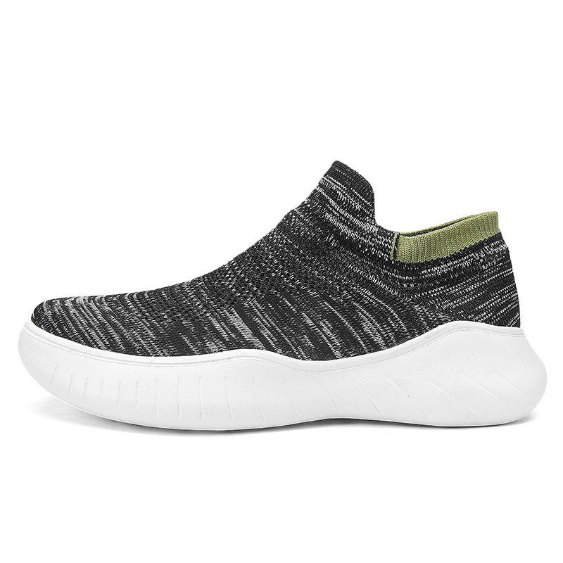 Fashion Minimalist Knit Men's Casual Sneakers Cushioned Insole Gym Walking Stylish Outdoor Comfortable Unisex Jogging Male Sports Shoes