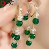 Женские аксессуары, серьги-кисточки с изумрудным кошачьим глазом для женщин, свадебная вечеринка… Больше