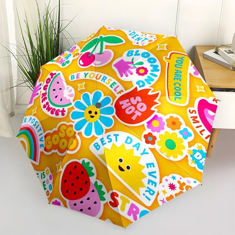 1pc Kawaii PatternAutomatic Open/close, All-Season Portable Folding Umbrella for Friends, Travel, Everyday, Events yy250806116