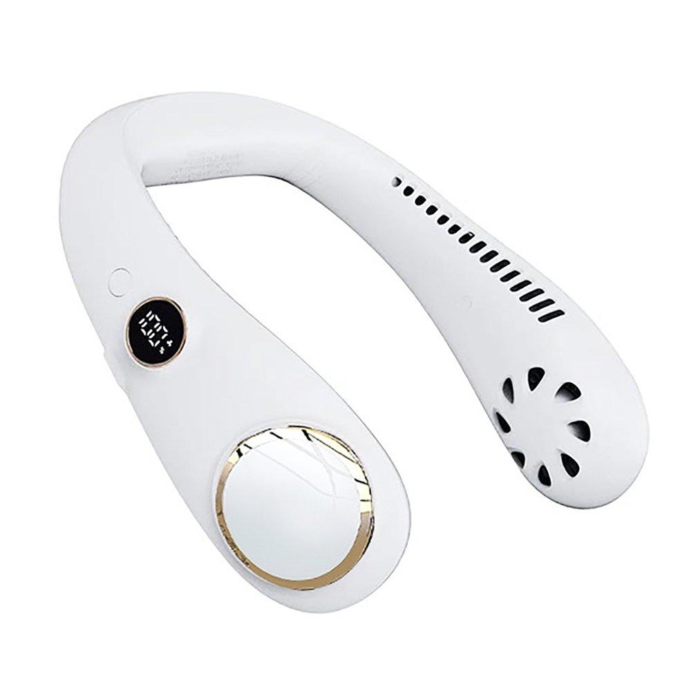 Портативный подвесной вентилятор для шеи, беспроводной USB-перезаряжаемый летний вентилятор, охлаждающий безлопастный носимый вентилятор с шейным ремешком, спортивный кулер для шеи