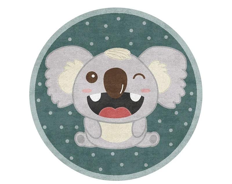 Мультяшные ковры для гостиной, милый декор для спальни, круглые коврики, нескользящий напольный коврик для стула, прикроватный ковер для детской комнаты, ковер для кабинета