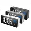 Charging Mirror LED Music Clock Large Word Digital Clock Alarm Clocks Snooze with Music Adjustable Sound