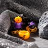 Purple Cartoon Scary Pumpkin Statue Mini Desktop Knick-knack  Festival Supplies