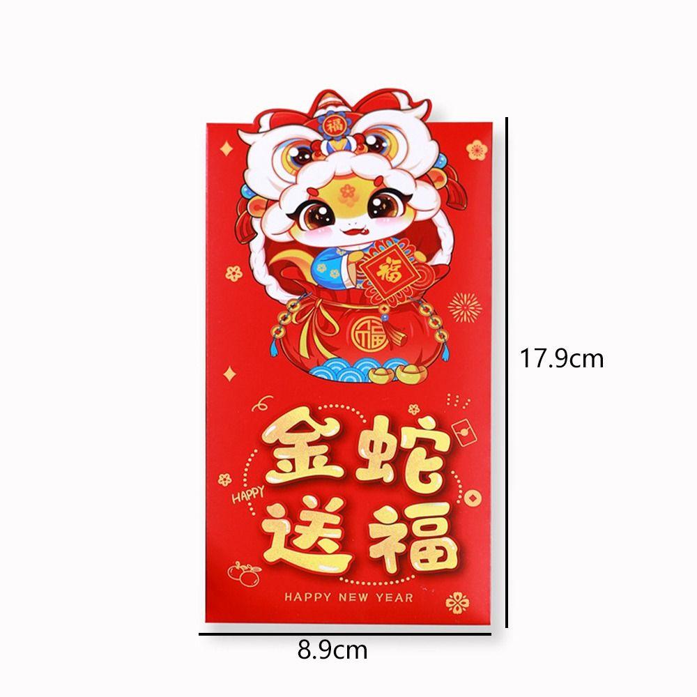 6pcs Chinese Style Chinese New Year Red Pocket Good Lucky Red Packets  Spring Festival Supplies