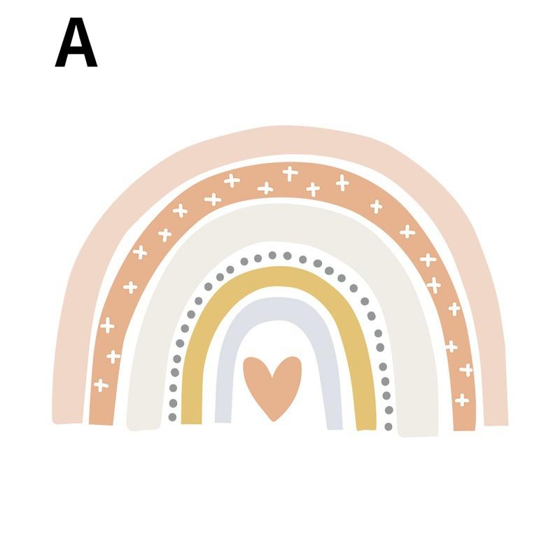 Мультяшные Радужные наклейки на стену для детской комнаты, украшения детской комнаты, наклейки, фреска, украшение для детской спальни, гостиной