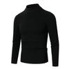 Autumn And Winter Men'S Solid Color Semi-Turtleneck Sweater Men'S European And American Slim-Fitting Striped Pullover Bottoming Knitted Sweater Men'S