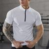 Men's Quick-Dry High Elastic Stand-Up Collar Fitness T-Shirt