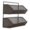 Hanging Wall Basket Space Saving No Puching Storage Mesh Bin Kitchen for