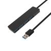 High-Speed 4-Port Type-C USB 3.0 Hub with ABS Material Black  for Efficient Data Transfer & Device Charging Ethernet in Stock