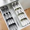 Kitchen Tableware Storage Tray Knife, Fork & Spoon Drawer Organizer Compartmentalized Cutlery Storage Tray Kitchen Organizer