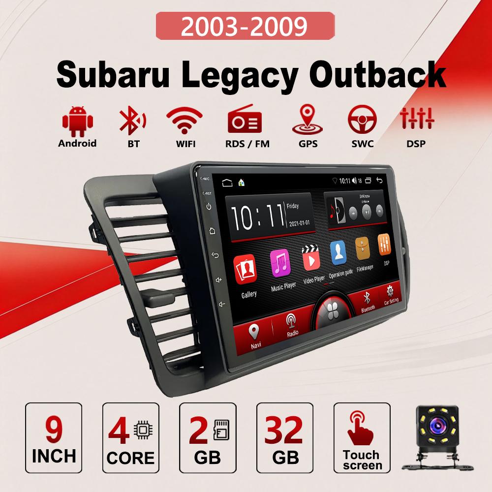 2Din Android Car-Play Car Radio,Subaru Legacy Outback 2003-2009,Multimedia Player Head Unit Stereo GPS Navigation BT WIFI,2+32GB