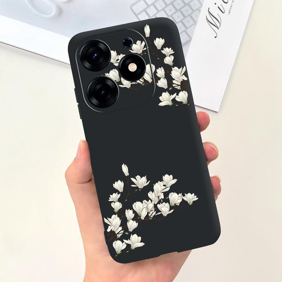 Для Tecno Spark 10 Pro 10C Spark 9 Pro 9T Spark 8C Spark 7 Чехол для телефона Черное Небо Луна Ночь Стильный Бампер Оболочка Жидкий Силикон