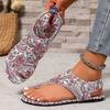 Fashion Women Lightweight Sandals Big Size Fashion Shoes Comfortable Flat Sandals Printed Roman Style Shoes for Women Sandalias De Mujer