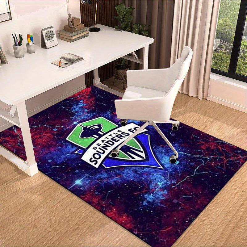 Sea-ttle Fc Logo Printed Area Rug for Office, Chair Rug, Decorative Carpet Floor Mat, Large Size Fan gifts Christmas gifts