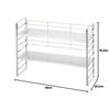 Shimomura Kihan Height-Adjustable Kitchen Rack, 60cm Wide, Made in Japan, 2 Shelves, with Back Net to Prevent Drops, for Condiments, Pots, Bottles, an