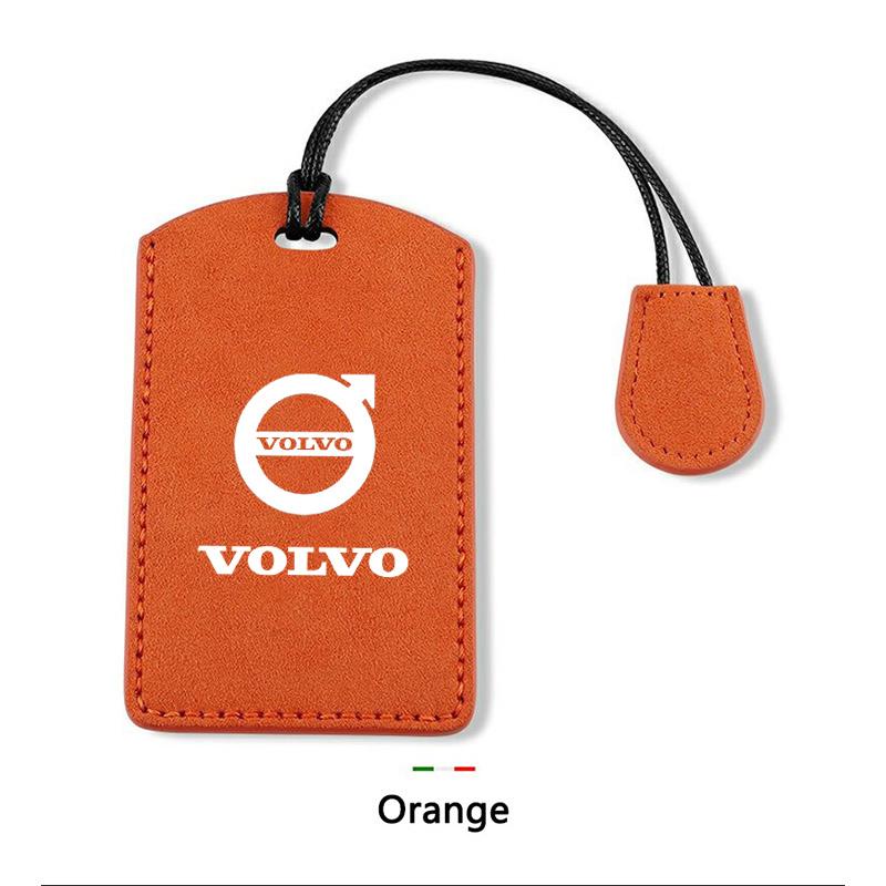 Замшевый кожаный чехол-держатель с NFC-ключом для автомобиля, полностью закрывающий корпус, защитный аксессуар-брелок для Volvo EM90 EX30 2024 Polestar