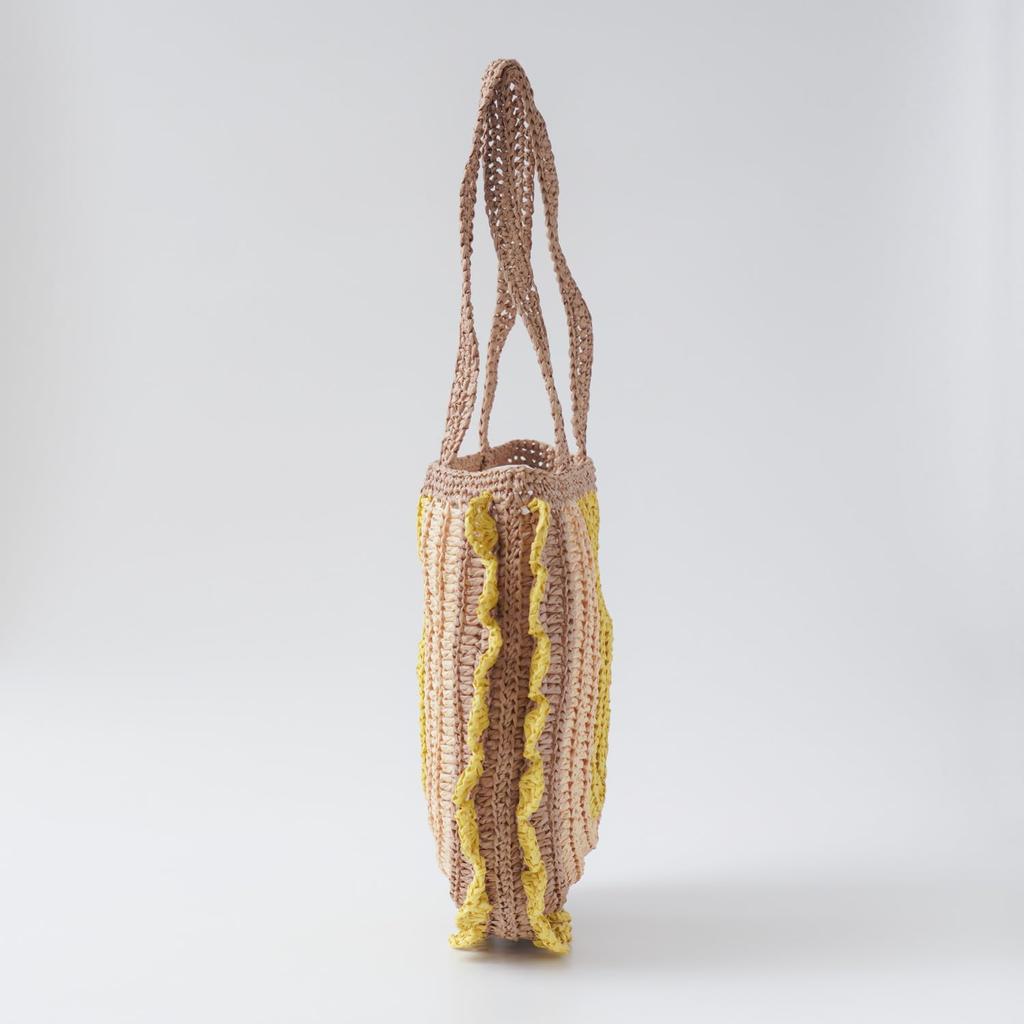 Набор для вязания из необработанной шерсти сумка с оборками #16-5 3-цветный