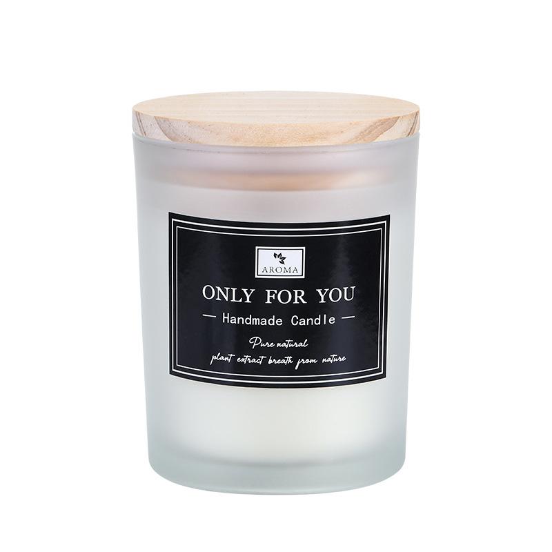 Ароматическая свеча большой емкости стеклянная креативная деревянная крышка соевый воск аромат украшение