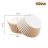 100pcs Paper Cupcake Mold Disposable Liners Kitchen Baking Cake Mold Solid Color Greaseproof Baking Dessert Cake Cup Mold ARI